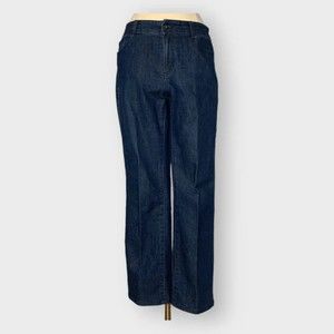 Chico’s Size 10 Medium Blue Denim Embroidered Back Pocket Bootcut  Jeans